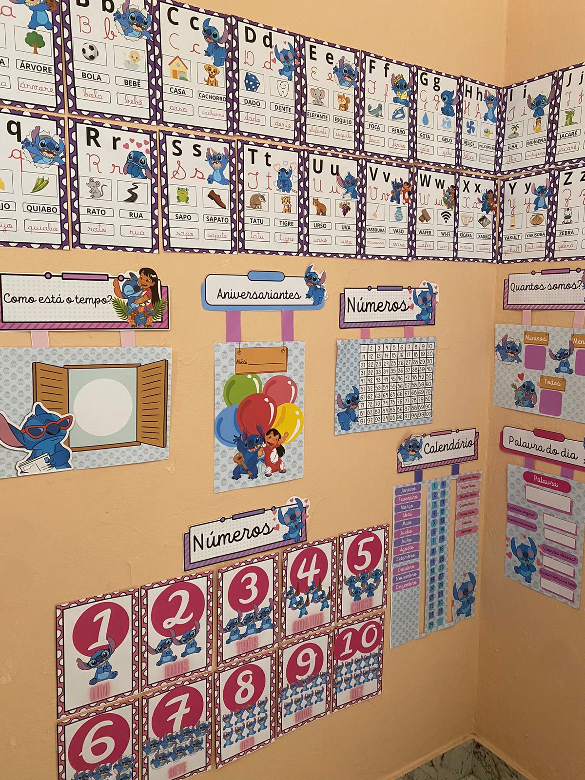 Kit de Painéis Pedagógicos Stitch – Decore, Organize e Engaje!